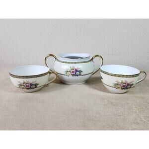 Noritake Juanita Tea Cup Sugar Bowl Porcelain Dinnerware Made Japan Vintage